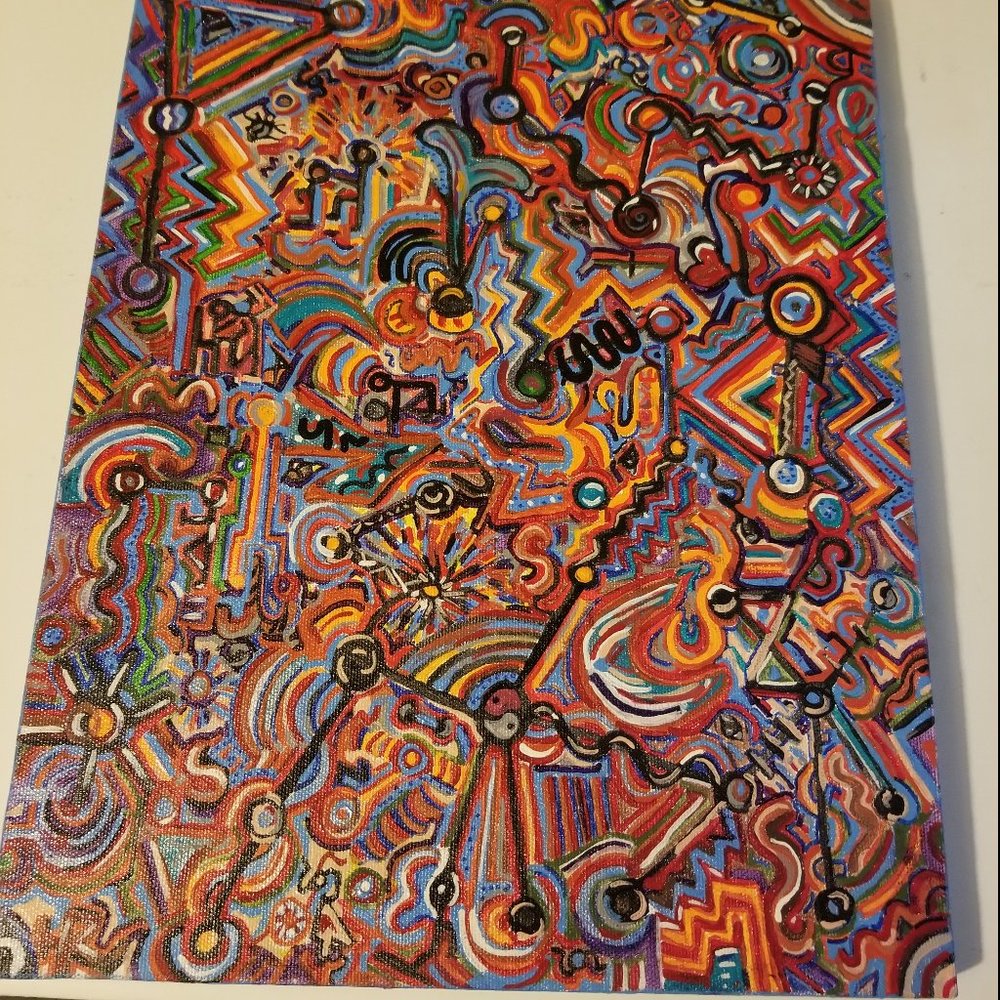 "The World Folding" Original Acrylic Painting